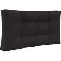 vidaXL Coussin De Canapé D'extérieur 2 Pcs Noir Polyester