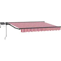 vidaXL Armature de store manuelle avec LED 3 x 2,5 m