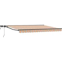 vidaXL Armature de store manuelle avec LED 5 x 3 m