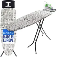 Kadax Planche à repasser 110x30cm pliable avec support de fer à repasser petit massif