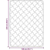 vidaXL Couette quatre saisons rembourrée, couleur crème, 140 x 220 cm