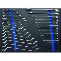 Bgs Jeu de clés plates et de clés mixtes 35 pces 3/3 tiroir