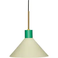 Hubsch Lampe à suspension métal - marron/vert/jaune