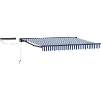 vidaXL Store électrique rétractable bleu, blanc, anthracite 3,5 x 2 m