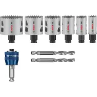 Bosch Pc Plus Wood Hole Saw 22-65 Mm 9 Units Argenté