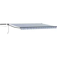 vidaXL Auvent Rétractable Électrique Bleu Et Blanc 4 × 3 M