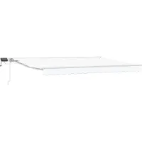 vidaXL Armature de store manuelle avec LED, blanche, 4 x 3 m