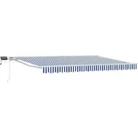 vidaXL Armature de store manuelle avec LED bleues et blanches 5 x 3,5 m