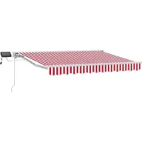 vidaXL Armature de store manuelle avec LED rouges et blanches 2,5 x 2 m