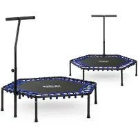 Neo-Sport Trampoline fitness avec poignée 127 cm - hexagonal bleu