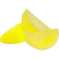 Viana Rondelles de citron artificielles pour la décoration de table et la décoration estivale, 24 pièces