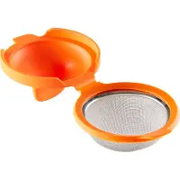 Lékué Pochoir à ufs en acier inoxydable Orange