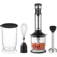 Tomado TSB9001B - Set mixeur plongeant - Hachoir et tasse à mesurer - Fouet - 1000W - 2 vitesses - acier inoxydable