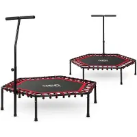 Neo-Sport Trampoline fitness avec poignée 127 cm - hexagonal rouge