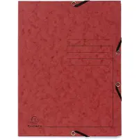 Exacompta 25 Chemises à rabats DIN A4 rouges (A4, 25x)