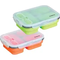 Klausberg Boîte À Lunch - - Kb-7024 - Silicone Pliable - 3 Compartiments - Étanche