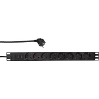 Logilink Professional PDU8C02 Bâti de prises 19" 8x, protection contre les surtensions