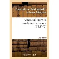 Hachette Adresse à l'ordre de la noblesse de France