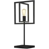 Searchlight Lampe de table noire Plaza