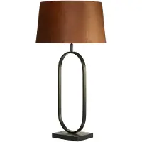 Searchlight Lampe de table Modish Noir avec capuche orange
