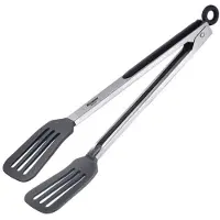 Westmark Pince à servir Comfort Silicone Maxi, 34cm, Couverts de service, Argent, Gris
