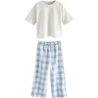 Next Pyjama bleu-gris / blanc