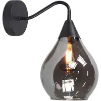 Highlight Applique murale Cambio noir avec verre fumé