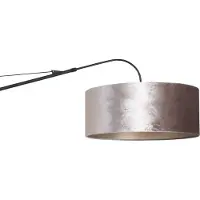 Steinhauer Applique Elegant Classy 50 cm noir avec abat-jour en velours taupe