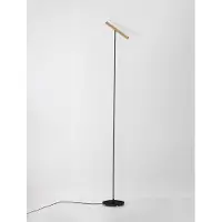 Lyora Lampadaire design Prato Noir avec brun moka