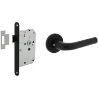 Intersteel Jeu complet de poignées de porte Eucla noir