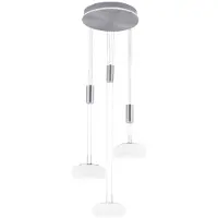 Paul Neuhaus Lampe suspendue 3 lumières Q-Etienne rond en métal