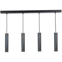 Masterlight Lampe suspendue pour table à manger Run Cylindres en bronze à 4 lumières