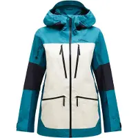Peak Performance - Veste de ski imperméable et respirante en GORE-TEX PRO - W Vertical Gore-Tex Pro Jkt Hydro Fresh Sand Fog Infinity Teel pour Femme