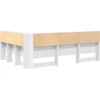 vidaXL : Tête de lit de rangement, blanche, en matériau composite
