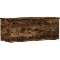 vidaXL Coffre chêne fumé 90x35x35 cm bois composite