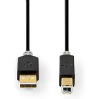 Nedis CCBW60100AT10 Câble USB 2.0 1 m USB A USB B Anthracite