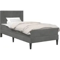 vidaXL Cadre de lit avec matelas gris foncé 100 x 200 cm velours