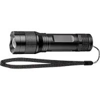 Goobay 44560 Lampe de poche LED High Bright 300, noire - idéale pour le travail, les loisirs, le sport, le camping, la pêche et la chasse