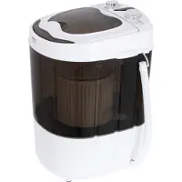Camry Premium CR 8054, lave-linge à chargement par le haut, 3 kg, marron, blanc