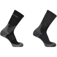 Salomon X Ultra Access Crew 2-Pack, chaussettes de randonnée, noir