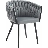 Leobert Chaise - - Orion - Velours Gris Clair - 61 X 55 X 79 Cm