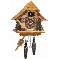 Engstler - 492/7_QM - Coucou - Quartz - Natur - avec musique - 27 cm