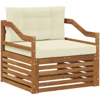 vidaXL Canapé d'extérieur , couleur naturelle et crème