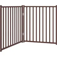vidaXL Porte pour chien pliable en 2 parties Chêne brun 160 cm Sapin massif