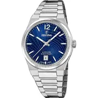 Festina Montre à affichage analogique '- Watch Rive Collection Swiss Made - Quartz watch movement - Watch case width: 35 mm' bleu