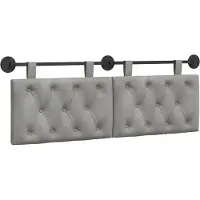 vidaXL Tête de lit suspendue , velours gris clair