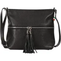 DrachenLeder Sac à bandoulière noir