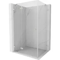 Mexen Lunar cabine de douche pivotante gauche 100 x 90 cm, transparent, nickel brossé - 834-100-090-97-00-L