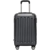 TRVLMORE Valise à main - 54x36x20 cm - 38L - Légère et résistante - Noire - Convient aux cabines d'avion