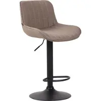 CLP Tabouret de bar Lentini, revêtement en tissu, couleur noire